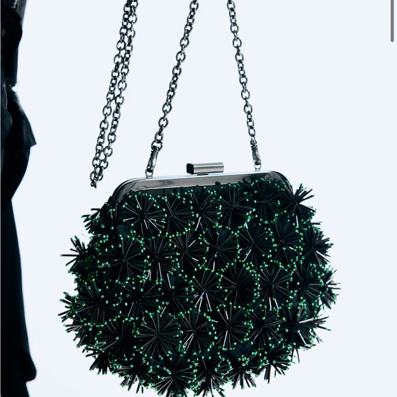 DETACHABLE-STRAP BEADED CLUTCH BAG - Picture 4 of 4